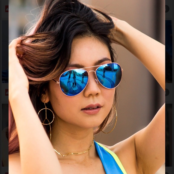 royal blue aviator sunglasses